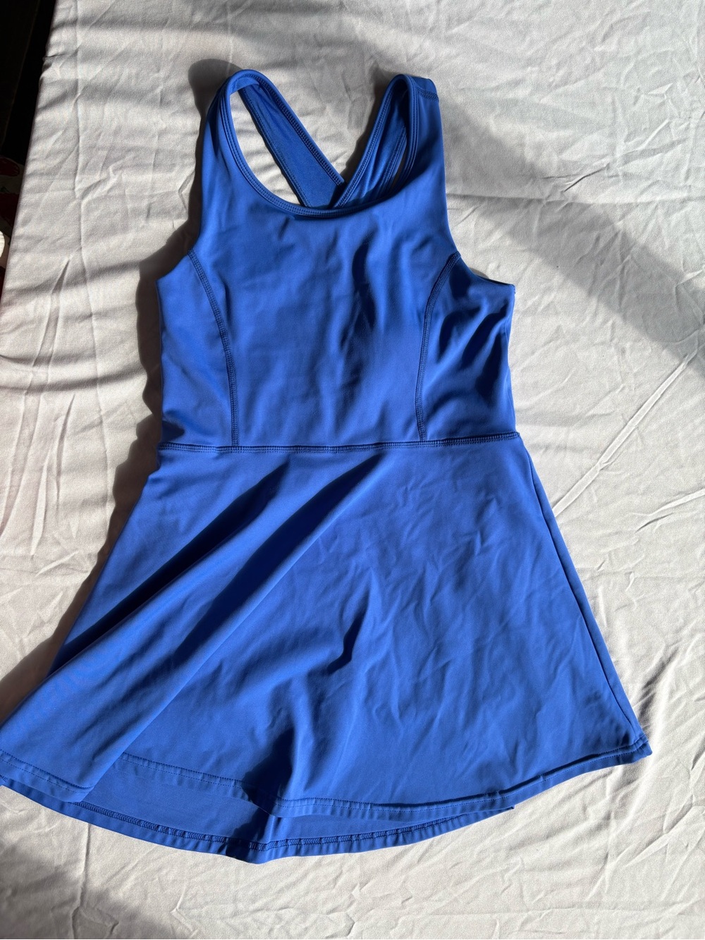 GB Girl’s Size L Blue Swim Dress One-Piece with Cross Back